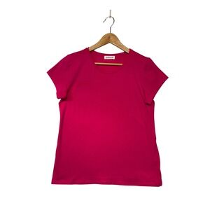 Kettlewell Womens‎ Pink Short Sleeve Crew Neck Cotton Stretch T-Shirt Size L